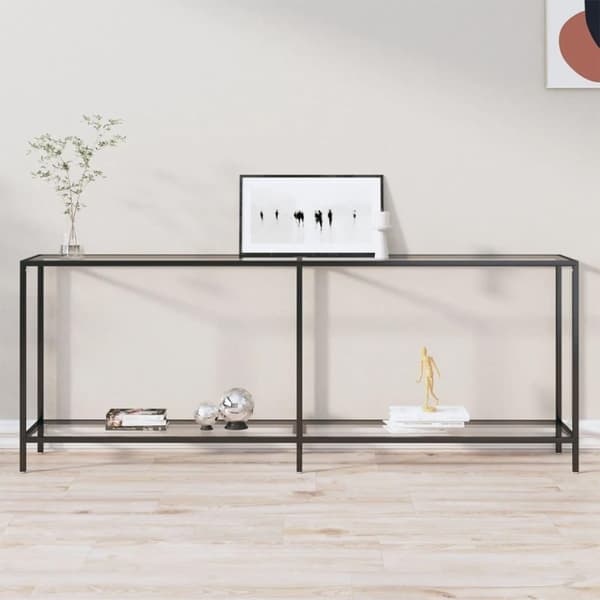 vidaXL konsolbord 200x35x75,5 cm hærdet glas transparent