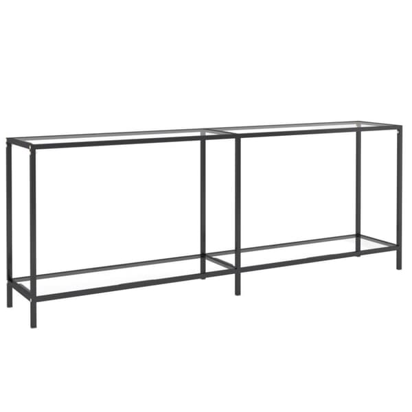 vidaXL konsolbord 200x35x75,5 cm hærdet glas transparent
