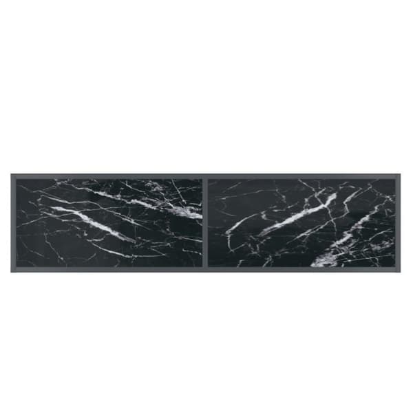 vidaXL konsolbord 140x35x75,5 cm hærdet glas sort