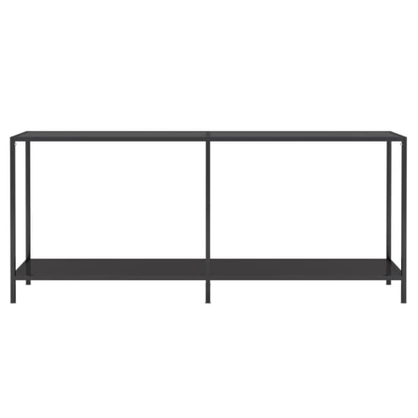 vidaXL konsolbord 180x35x75,5 cm hærdet glas sort