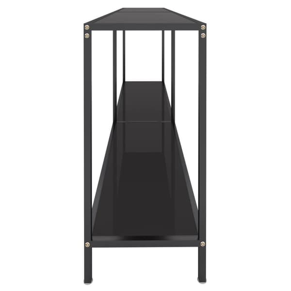 vidaXL konsolbord 180x35x75,5 cm hærdet glas sort