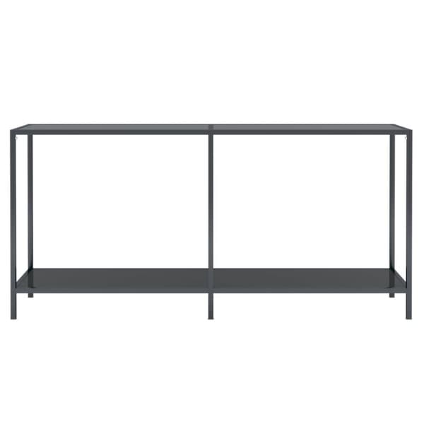 vidaXL Konsolipöytä musta 160x35x75,5 cm karkaistu lasi