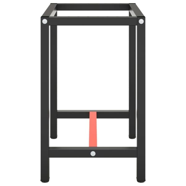 vidaXL Ram för arbetsbänk matt svart och matt röd 70x50x79 cm metall