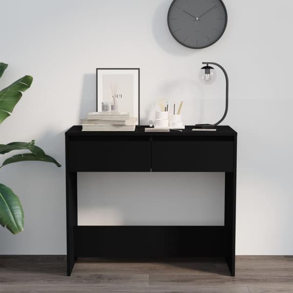 vidaXL Konsollbord svart 89x41x76,5 cm stål
