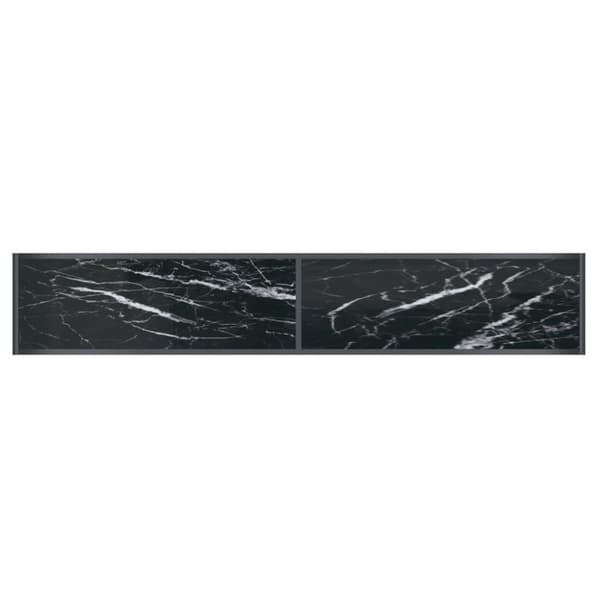 vidaXL Konsollbord svart 200x35x75,5 cm herdet glass