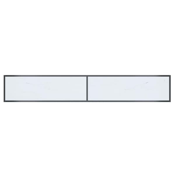 vidaXL Konsollbord hvit 220x35x75,5 cm herdet glass