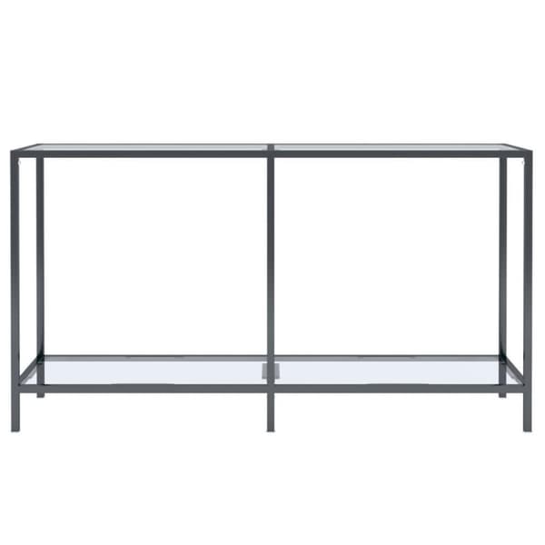 vidaXL Konsollbord gjennomsiktig 140x35x75,5 cm herdet glass