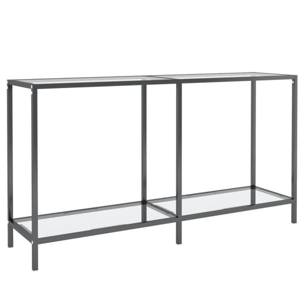 vidaXL Konsollbord gjennomsiktig 140x35x75,5 cm herdet glass