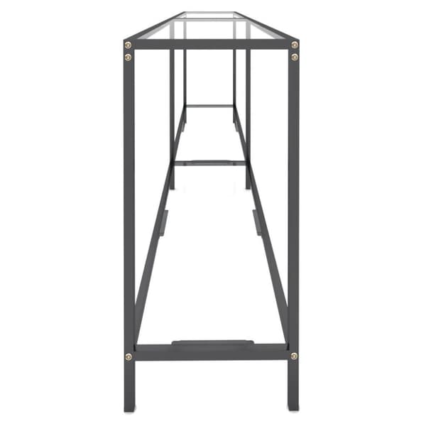 vidaXL Konsolbord transparent 220x35x75,5 cm härdat glas