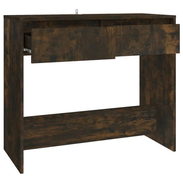 vidaXL Konsollbord røkt eik 89x41x76,5 cm stål