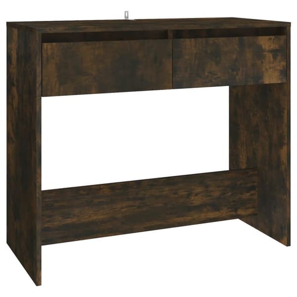 vidaXL Konsollbord røkt eik 89x41x76,5 cm stål