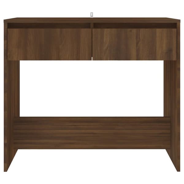 vidaXL Konsollbord brun eik 89x41x76,5 cm stål
