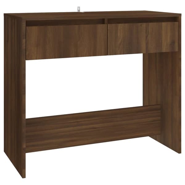 vidaXL Konsollbord brun eik 89x41x76,5 cm stål