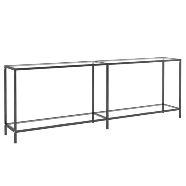 vidaXL konsolbord 220x35x75,5 cm hærdet glas transparent