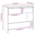 Pikkukuva 8 / 10: vidaXL Konsolipöytä betoninharmaa 89x41x76,5 cm teräs