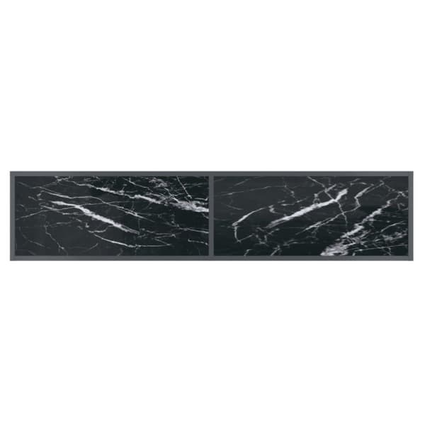 vidaXL konsolbord 160x35x75,5 cm hærdet glas sort