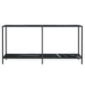 Miniatyrbilde 3 av 10: vidaXL Konsollbord svart 160x35x75,5 cm herdet glass
