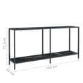 Miniatyrbilde 8 av 10: vidaXL Konsollbord svart 160x35x75,5 cm herdet glass