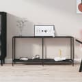 Miniatyrbilde 10 av 10: vidaXL Konsollbord svart 160x35x75,5 cm herdet glass