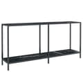Miniatyrbilde 1 av 10: vidaXL Konsollbord svart 160x35x75,5 cm herdet glass