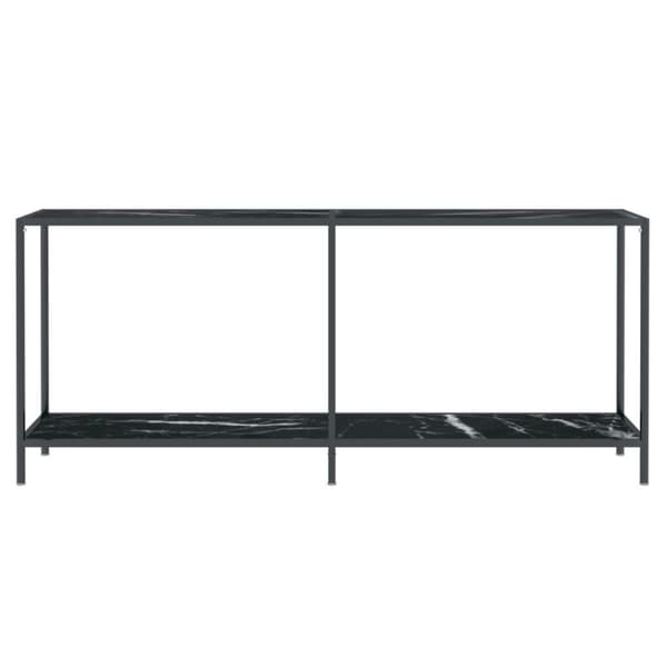 vidaXL Konsolbord svart 180x35x75,5 cm härdat glas