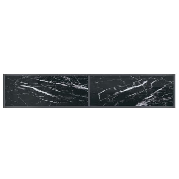 vidaXL Konsolbord svart 180x35x75,5 cm härdat glas