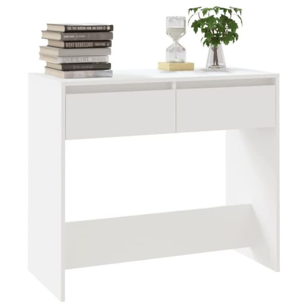 vidaXL Konsollbord hvit 89x41x76,5 cm stål