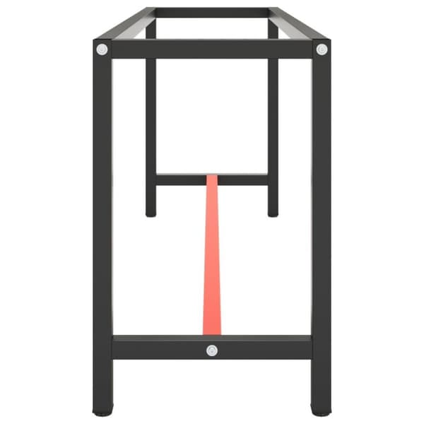 vidaXL Ramme til arbeidsbenk matt svart og rød 190x50x79 cm metall