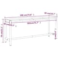 Miniatyrbilde 8 av 9: vidaXL Ramme til arbeidsbenk matt svart og rød 190x50x79 cm metall