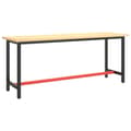 Miniatyrbilde 2 av 9: vidaXL Ramme til arbeidsbenk matt svart og rød 190x50x79 cm metall