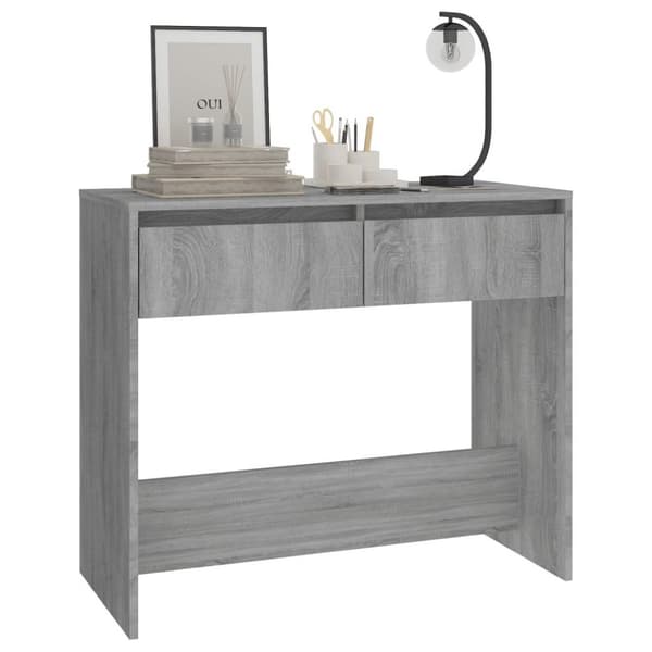 vidaXL Konsollbord grå sonoma eik 89x41x76,5 cm stål