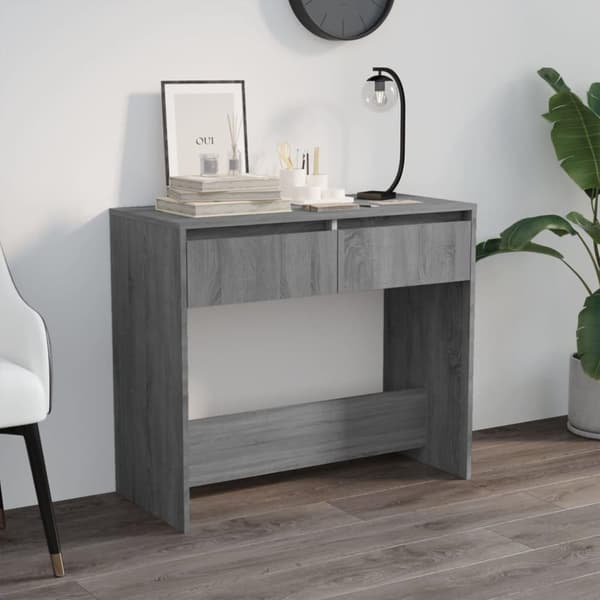 vidaXL Konsollbord grå sonoma eik 89x41x76,5 cm stål