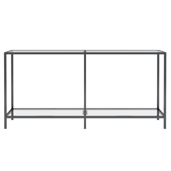 vidaXL Konsolbord transparent 160x35x75 cm härdat glas