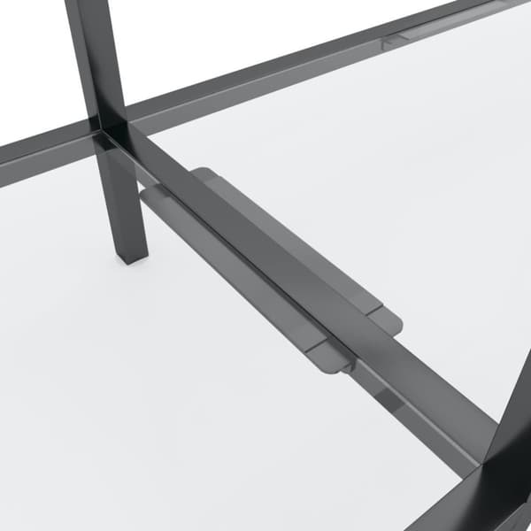 vidaXL Konsolbord transparent 160x35x75 cm härdat glas