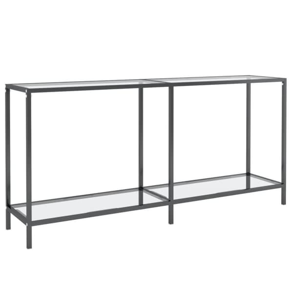 vidaXL Konsolbord transparent 160x35x75 cm härdat glas