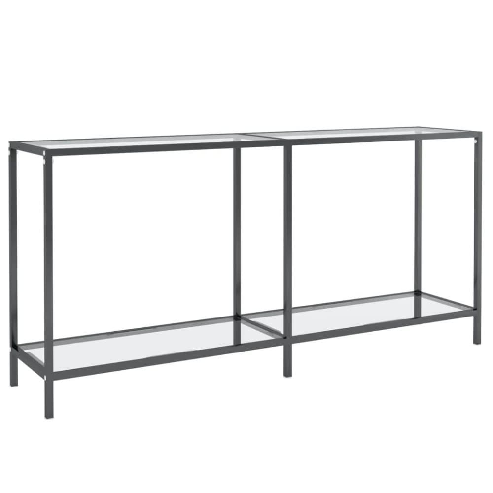 vidaXL Konsolbord transparent 160x35x75 cm härdat glas