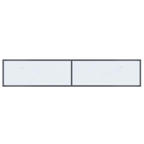 vidaXL Konsollbord hvit 180x35x75,5 cm herdet glass