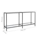 Miniatyrbillede 7 af 10: vidaXL konsolbord 160x35x75,5 cm hærdet glas transparent