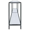 Miniatyrbillede 4 af 10: vidaXL konsolbord 180x35x75,5 cm hærdet glas hvid