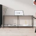 Miniatyrbillede 10 af 10: vidaXL konsolbord 180x35x75,5 cm hærdet glas hvid