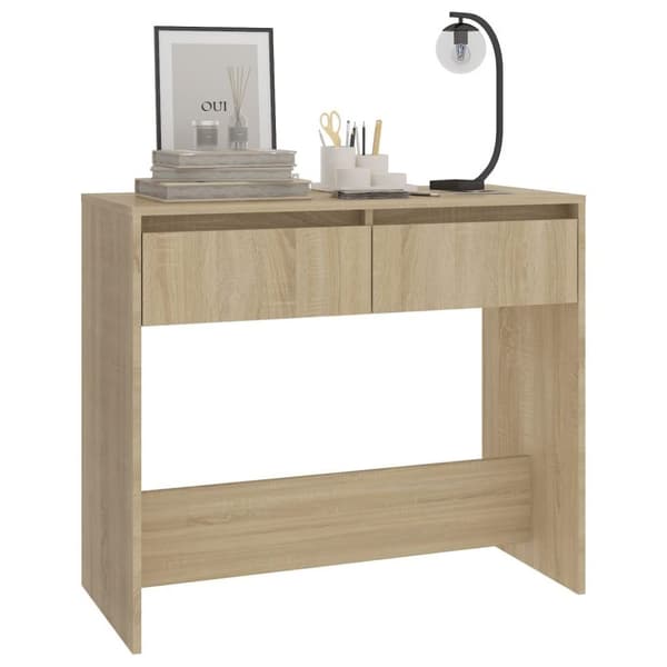 vidaXL Konsollbord sonoma eik 89x41x76,5 cm stål