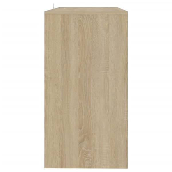 vidaXL Konsollbord sonoma eik 89x41x76,5 cm stål