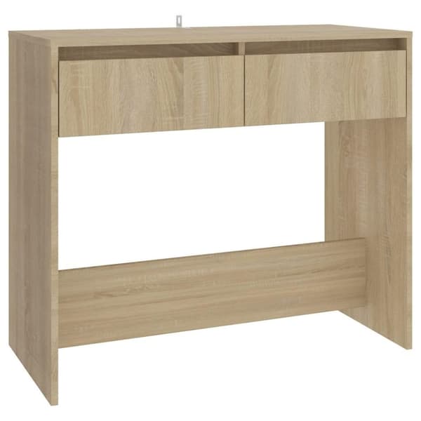 vidaXL Konsollbord sonoma eik 89x41x76,5 cm stål