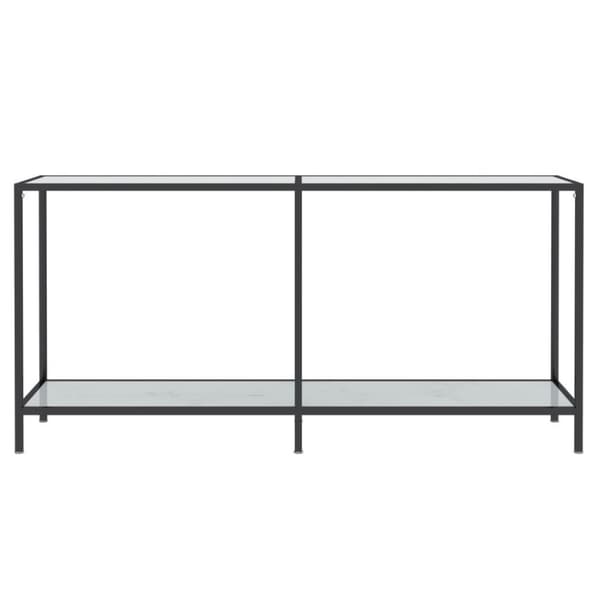 vidaXL Konsolbord vit 160x35x75 cm härdat glas