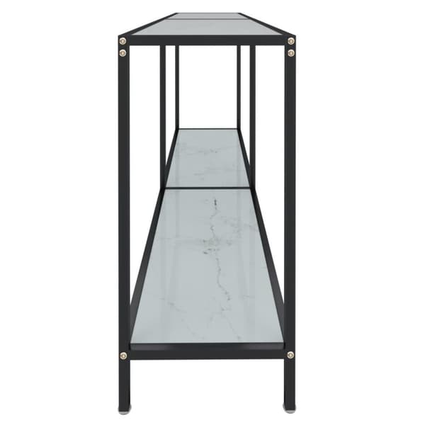 vidaXL Konsolbord vit 160x35x75 cm härdat glas