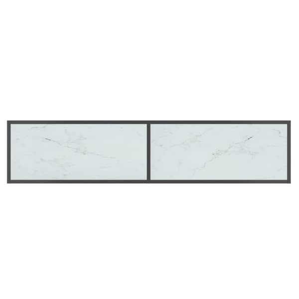 vidaXL Konsolbord vit 160x35x75 cm härdat glas