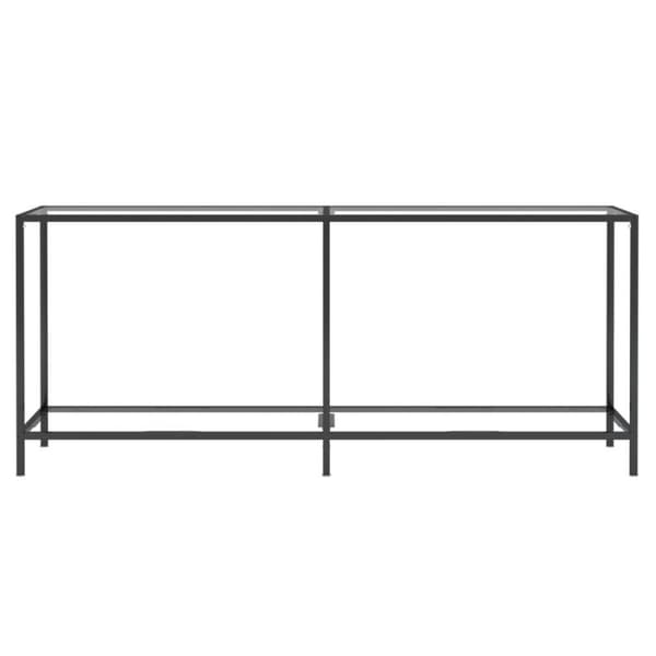 vidaXL konsolbord 180x35x75,5 cm hærdet glas transparent