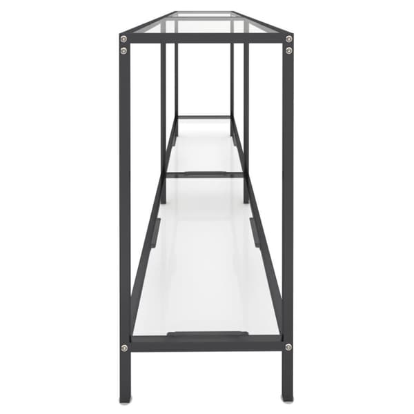 vidaXL konsolbord 180x35x75,5 cm hærdet glas transparent