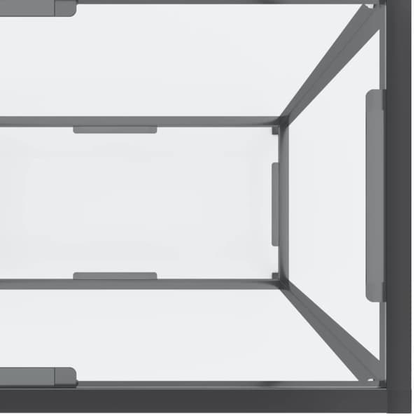 vidaXL konsolbord 180x35x75,5 cm hærdet glas transparent