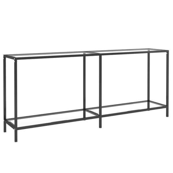 vidaXL konsolbord 180x35x75,5 cm hærdet glas transparent